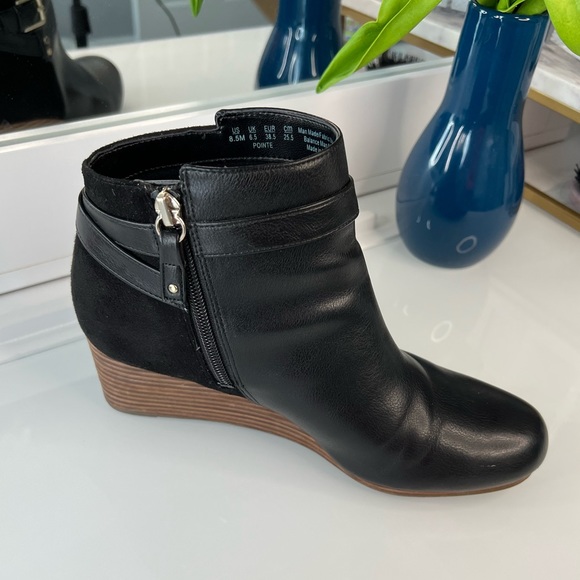 Dr. Scholl's Shoes Dr Scholls Double Wedge Bootie In Black Poshmark
